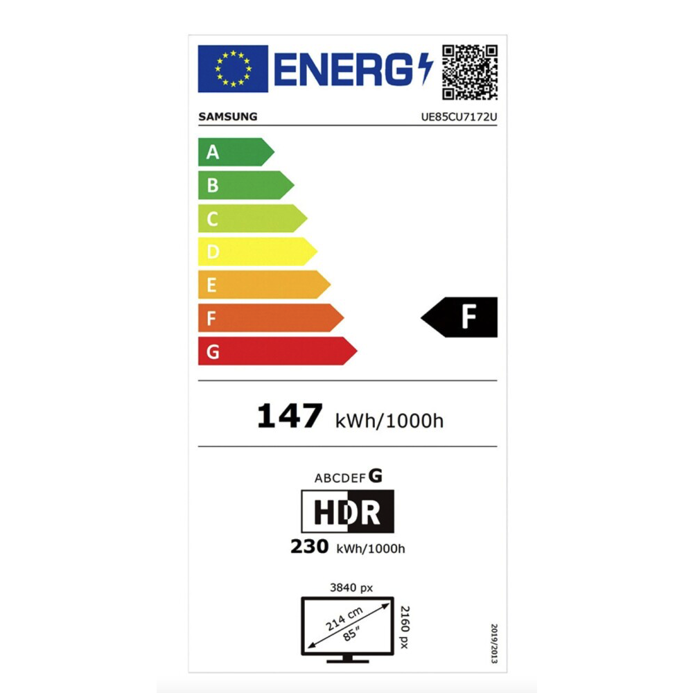 TV SMART SAMSUNG 85" 4K UHD CU7100 BLACK - immagine 2