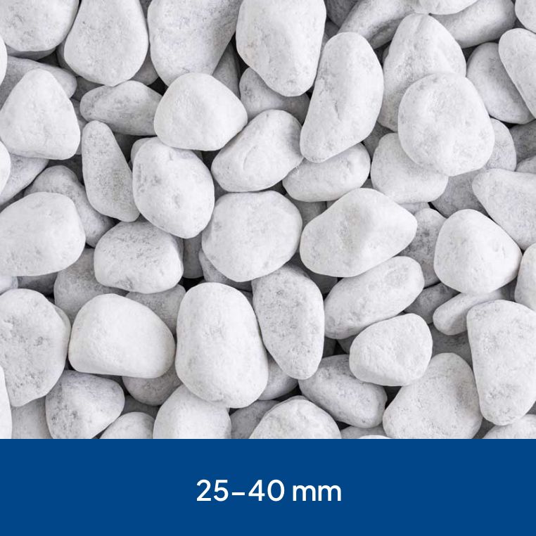Ciottoli di Carrara 25/40 mm in sacchetti